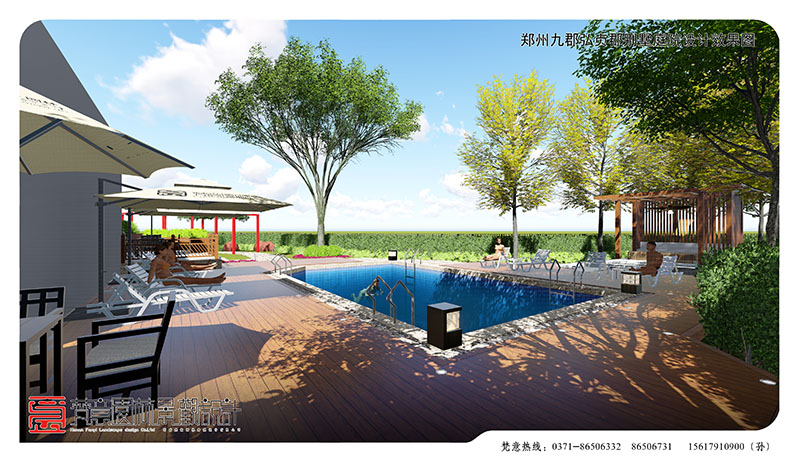 鄭州九郡弘別墅庭院設(shè)計,鄭州別墅庭院設(shè)計