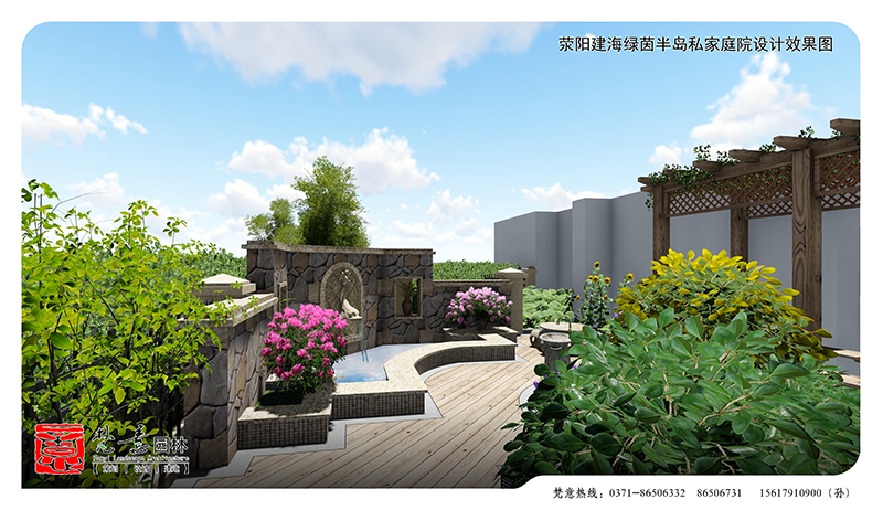 鄭州庭院設計,植物墻設計