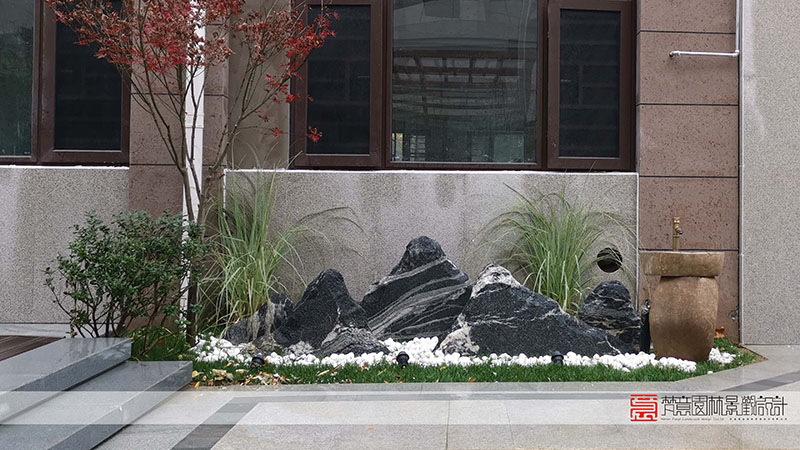 鄭州別墅庭院設(shè)計,鄭州林語美墅別墅庭院設(shè)計實景圖
